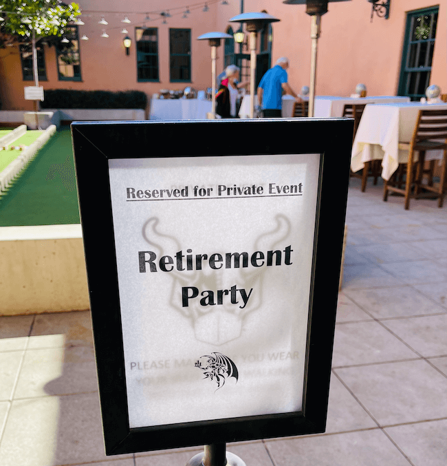 sign reserved Retirement Party Games