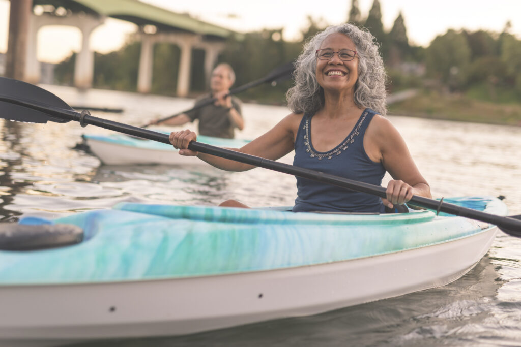 sweet couple enjoying kayak Words of Encouragement for Retirement