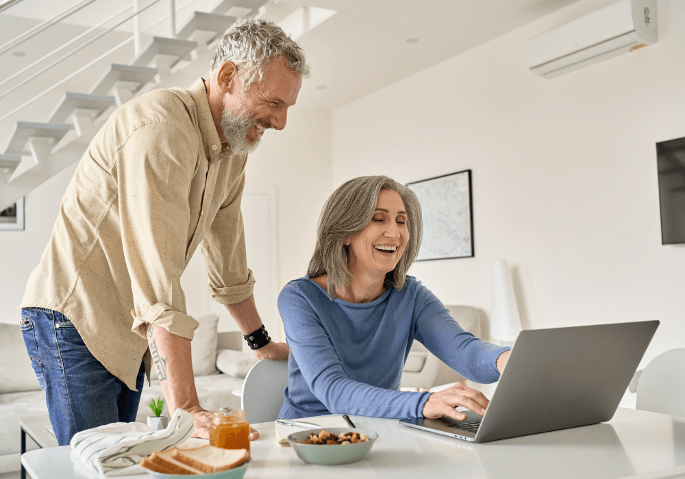 senior couple online shopping how much is amazon prime for seniors? 
