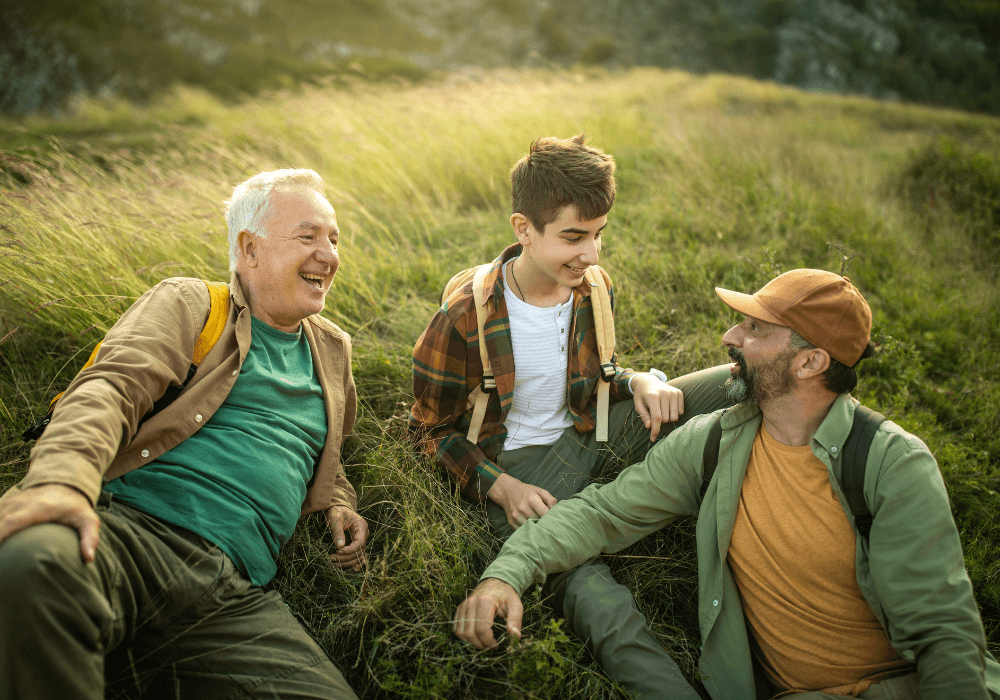 three generations of men being happy badass grandpa names