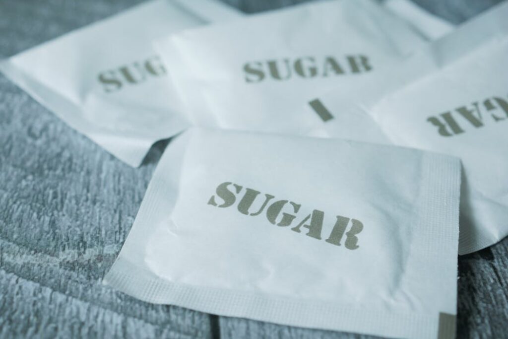 sugar packets take out